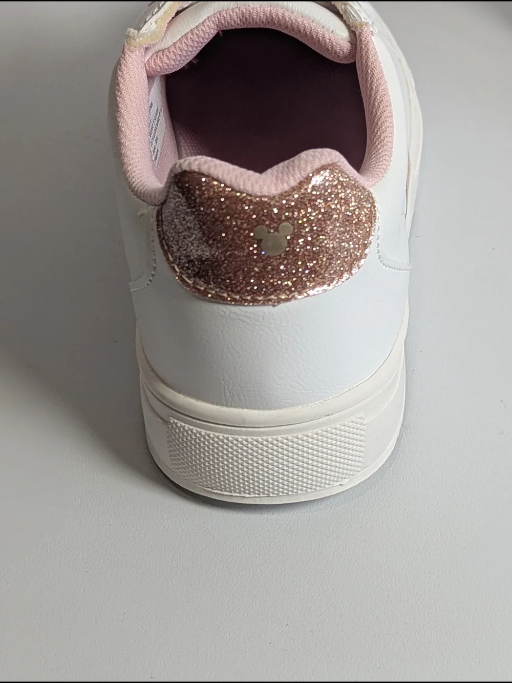 Disney Mickey Mouse Rose Gold Glitter Sneakers Women’s Size 9 | New Without Box